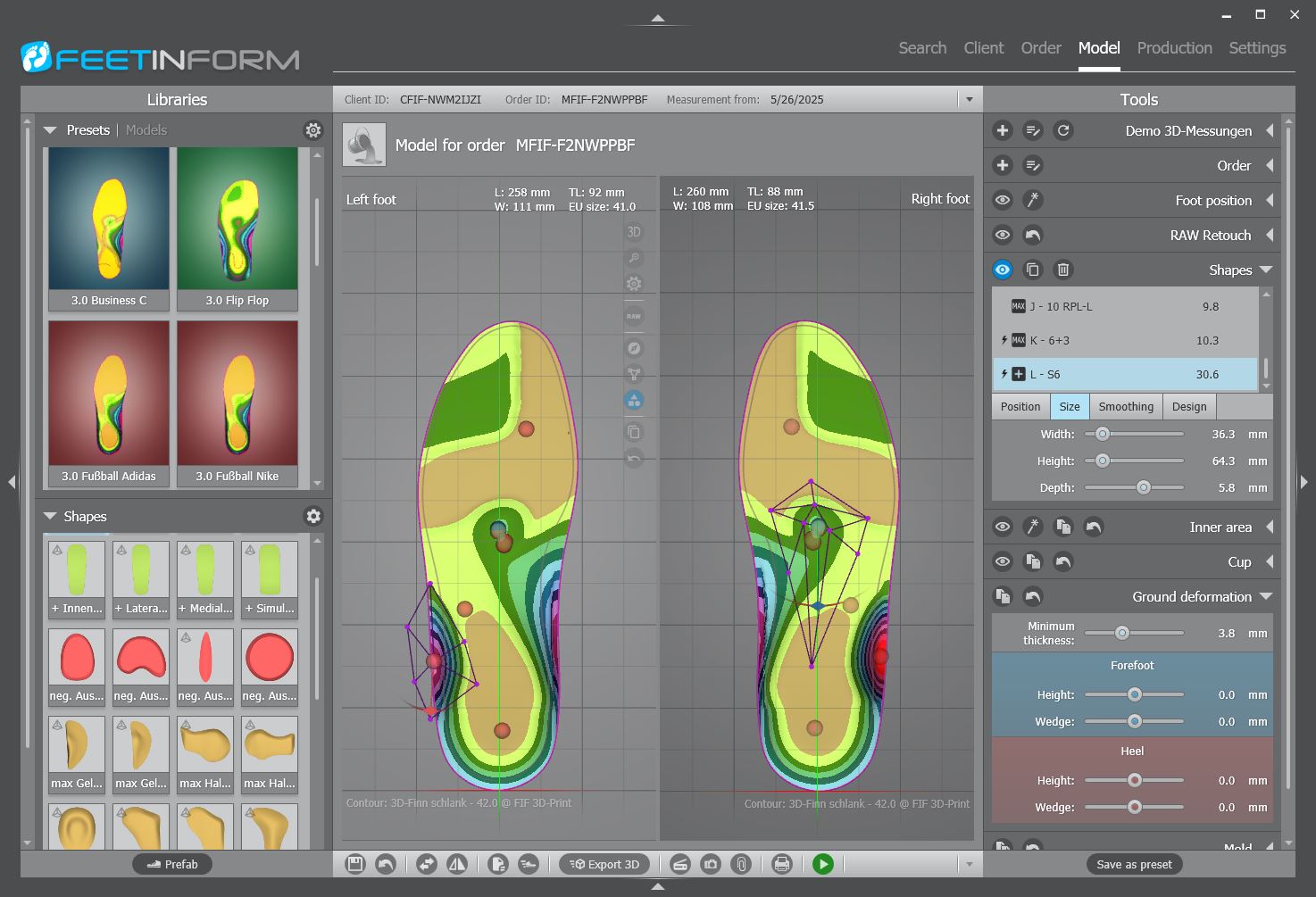 Design for CNC-milled insoles