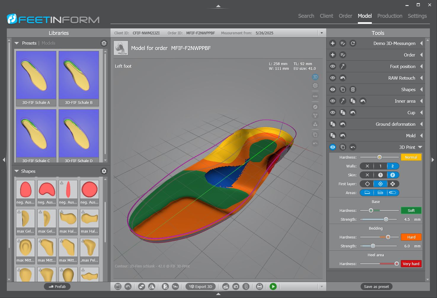 Design for 3D-printed insoles